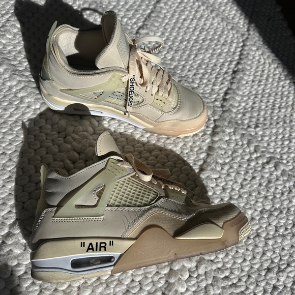 2020 Off-White x Wmns Air Jordan 4 Retro SP 'Sail' - Picture 2 of 8